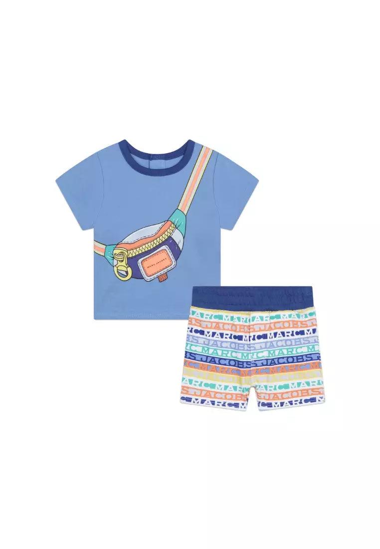 MARC JACOBS BABY BOY T-SHIRT+DUNGAREES SET