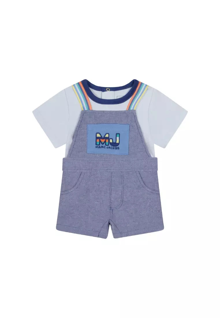 MARC JACOBS BABY BOY T-SHIRT+DUNGAREES SET