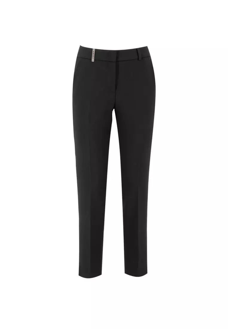 Peserico Viscose Black Trousers