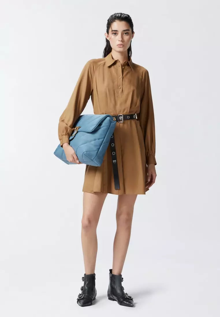 Pinko Lyocell Semi-Brown shirt