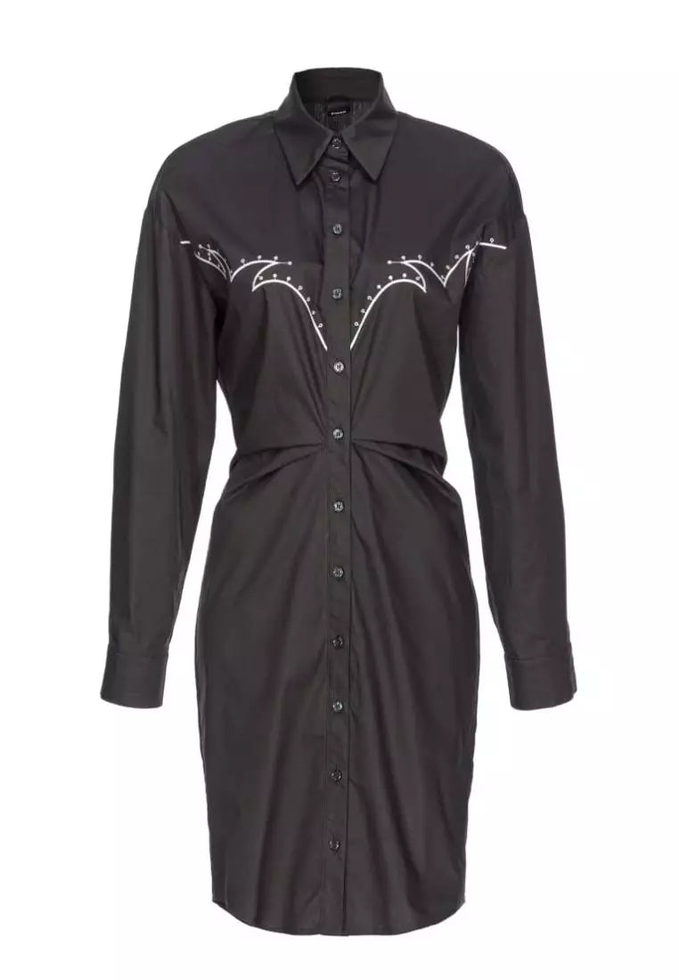 Pinko Mini shirt dress with rodeo embroidery