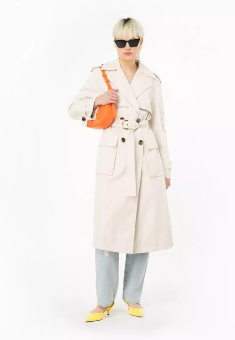 Pinko Technical Garbadine Trench Coat